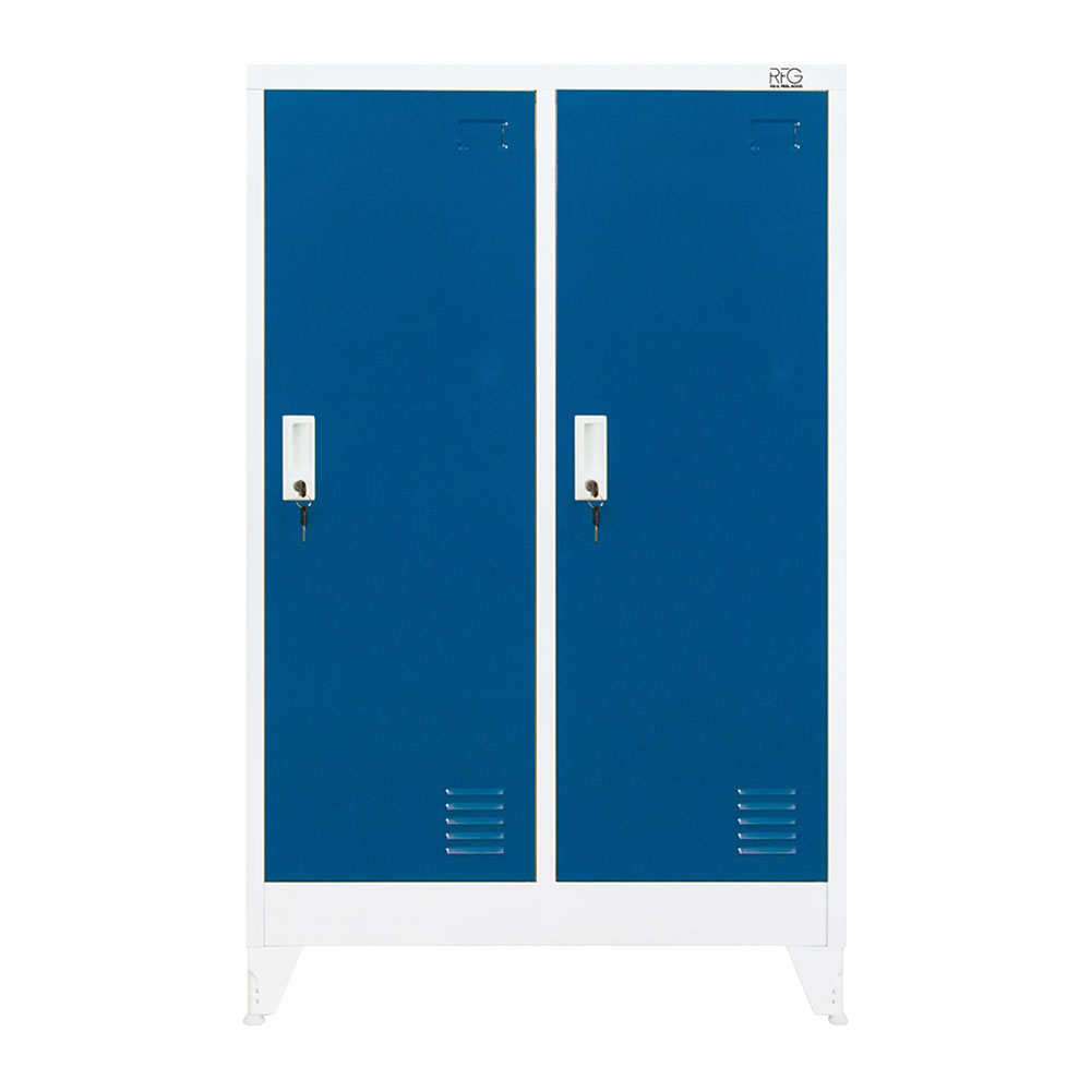 Двоен метален гардероб RFG 80/40/120 см бял-син